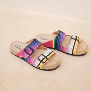 Mexican Blanket Nordic Sandals Tulum - Multicolor